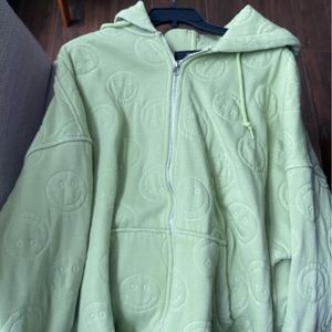 Forever 21 green smiley face jacket